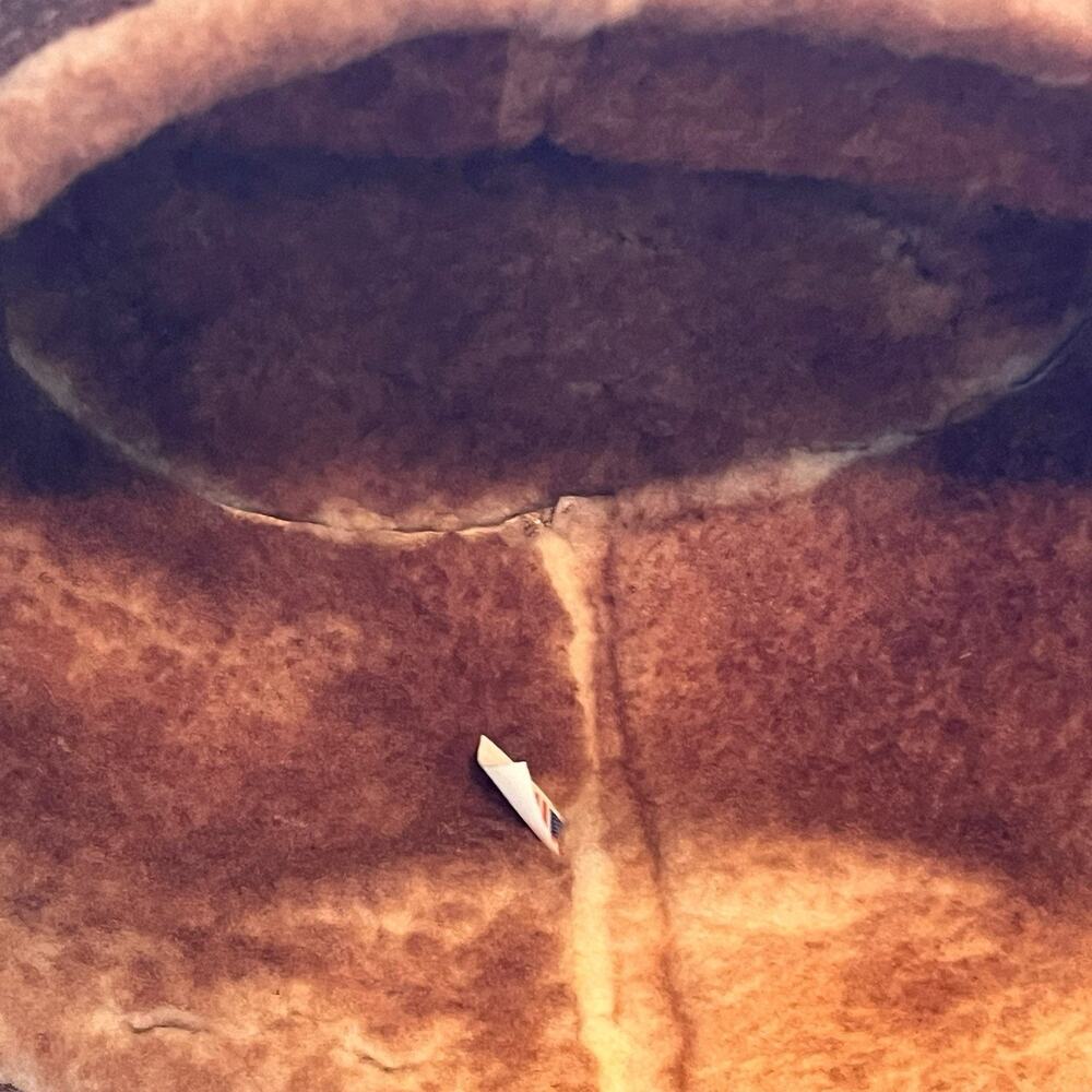 Suede Shearling Rancher Cowboy Hat Men Size 7 1/8 Made in USA Vintage Western - Picture 14 of 15